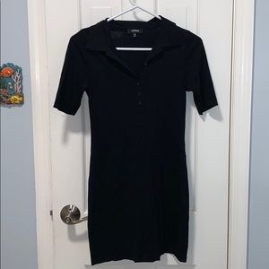 XS black polo style dress